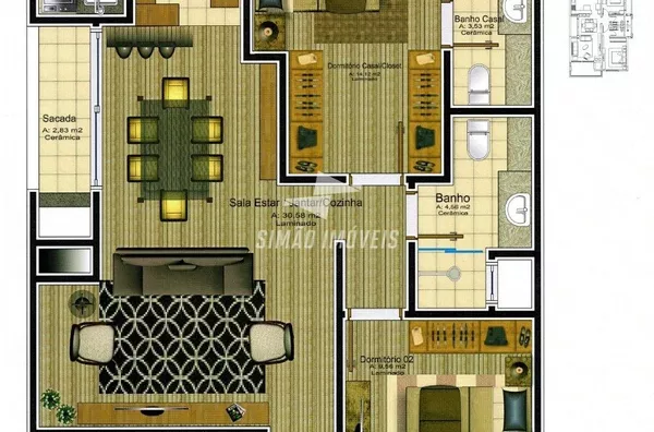 Apartamento para venda, 02 quarto(s), Bairro Centro, Erechim