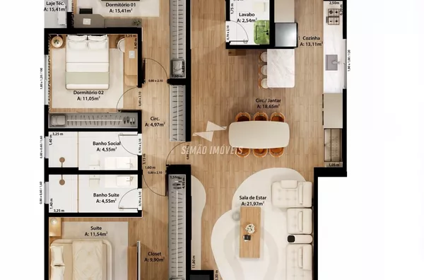 Apartamento para venda, 3 Quarto(s), Bairro Centro, Erechim