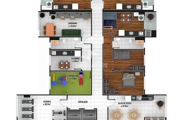 Apartamento para venda, 02 Dormitórios, Bairro Três Vendas, Erechim