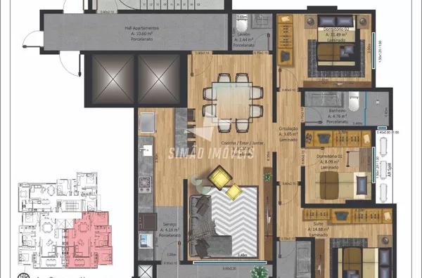 Apartamento para venda, 3 quarto(s), Bairro Centro, Erechim