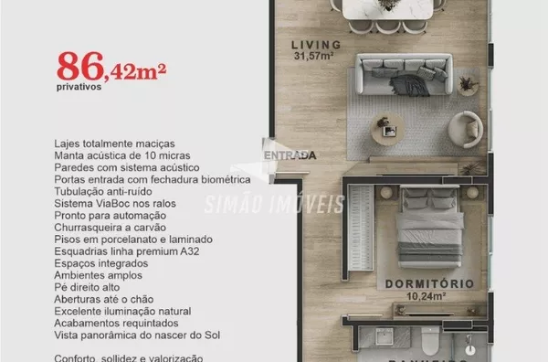 Apartamento para venda, 2 quarto(s),  Bairro Linho, Erechim