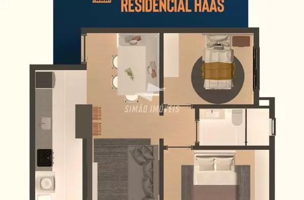 Apartamento para venda, 2 Quarto(s), Bairro Jabuticabal, Erechim