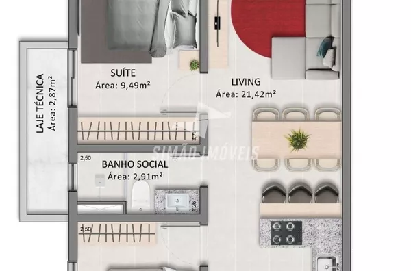 Lançamento Residencial, 02 Quartos (s), Bairro Fátima, Erechim