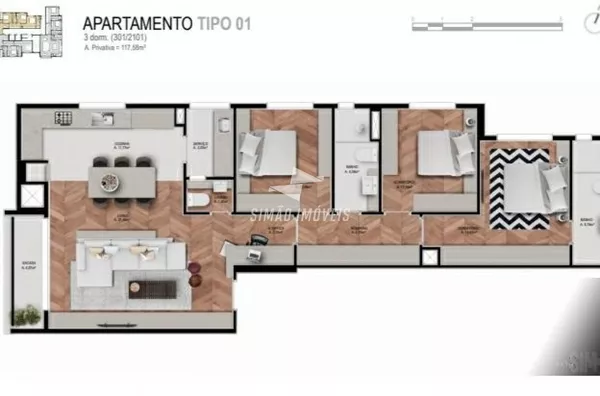 Apartamento para venda 2 e 3 quarto(s) centro erechim