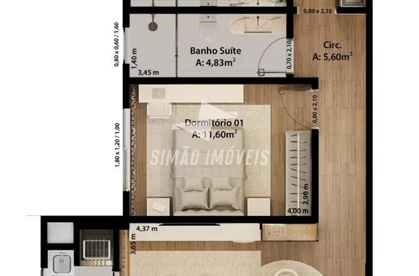 Apartamento para venda, 2 Quarto(s), Bairro Centro, Erechim