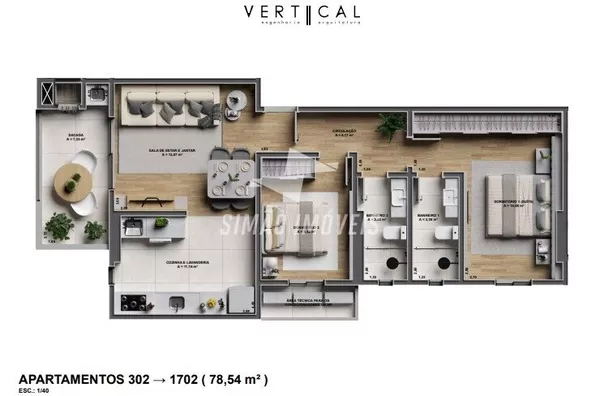 Apartamento para venda, 1 quarto(s),  Centro, Erechim