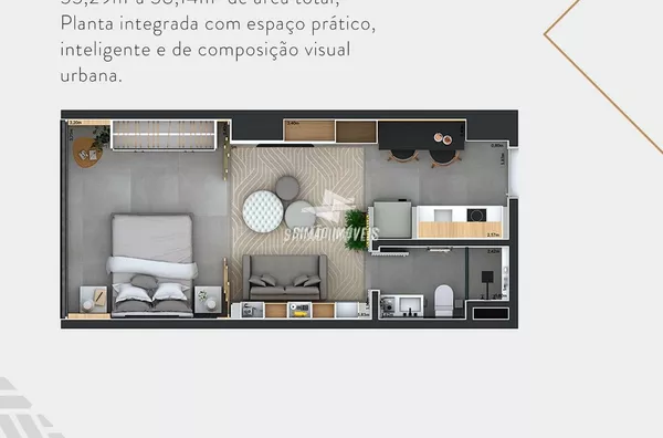 Apartamento para venda 1 quarto(s) Bairro Centro Erechim