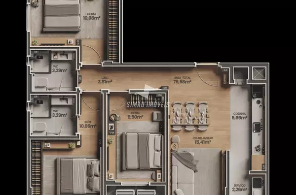 Apartamento para venda, 3 Quarto(s), Bairro Linho, Erechim