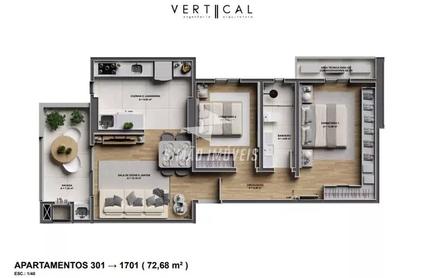 Apartamento para venda, 1 quarto(s),  Centro, Erechim