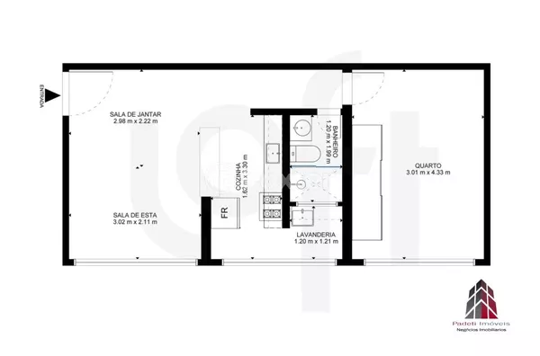 Apartamento para venda na Lapa, amplo e espaçoso de 01 quarto