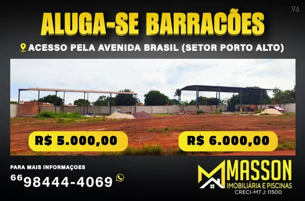 Barracão para aluguel,  Distrito Industrial I, Confresa