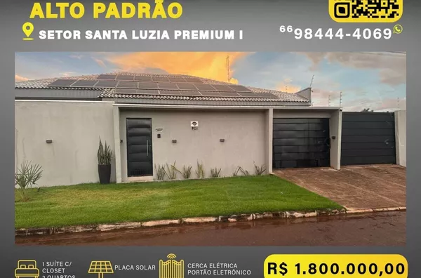 CASA ALTO PADRÃO- VENDA- SANTA LUZIA PREMIUM 