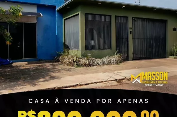 CASA PARA VENDA BAIRRO SANTA LUZIA II CONFRESA/MT