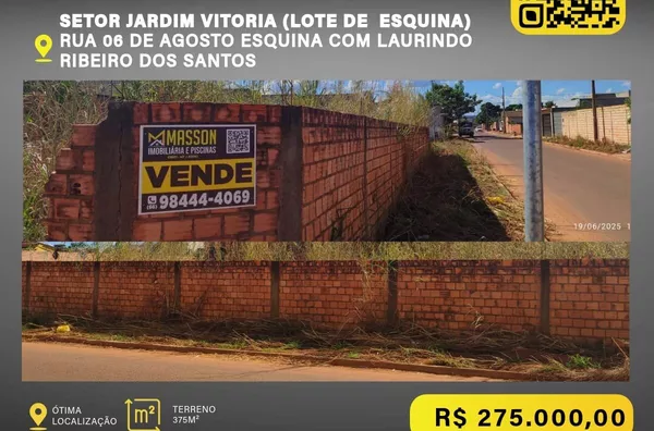 Terreno para venda,  Setor Jardim Vitoria, Confresa