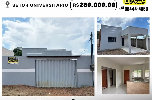 VENDE-SE CASA FINANCIÁVEL- SETOR UNIVERSITÁRIO