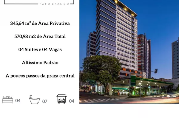 Apartamento Altissímo Padrão para venda, no Centro de Pato Branco-PR