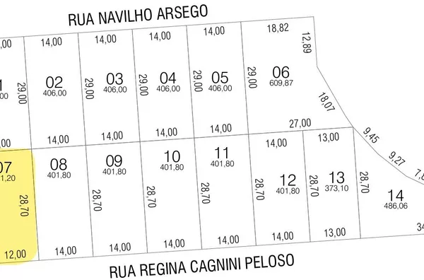 TERRENO DE ESQUINA À VENDA – RUA REGINA CAGNIN PELOSO