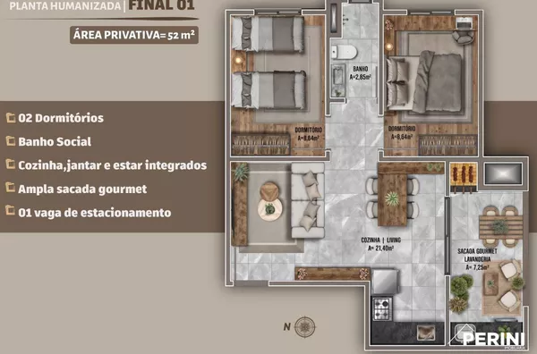 Apartamento para venda na planta,  Desvio Rizzo, Caxias Do Sul