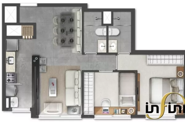 Apartamento no Grand Park Lindoia - COD 650