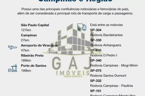 Terrenos a partir de 750m² Cond Indl Nove de Julho - Americana/SP