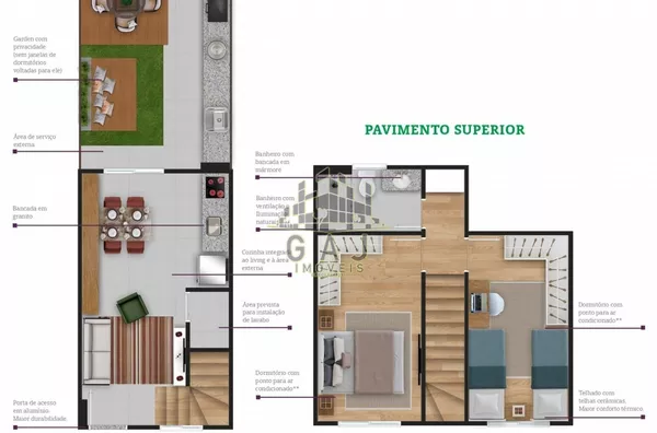 Casa condomínio c/ 2 ou 3 dorms Jd Pacaembu - Americana/SP