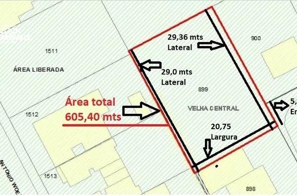 Terreno na transversal da Rua Divinópolis, Bairro Velha.