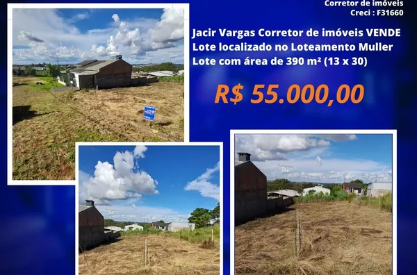 Lote á venda localizado no loteamento Muller 