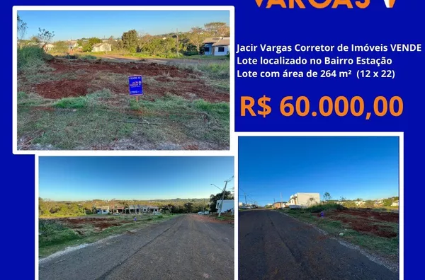 Lote á venda localizado no Bairro Estação 