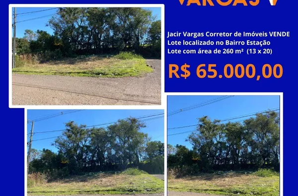 Lote á venda localizado no Bairro Estação 