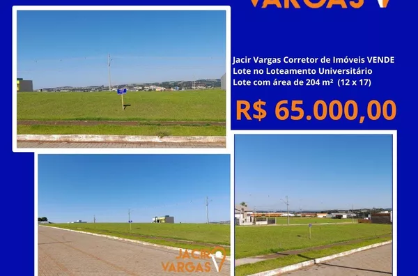 Lote localizado no loteamento Universitário 