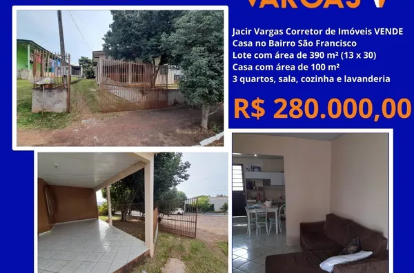 Casa á venda localizada no Bairro são Francisco 