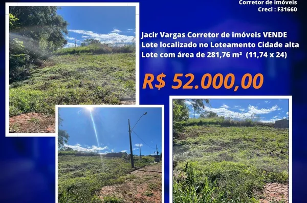 Lote á venda localizado no loteamento Cidade alta 