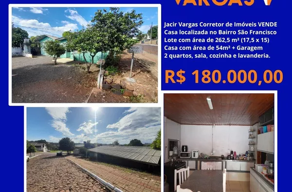 Casa á venda localizada no Bairro São Francisco 