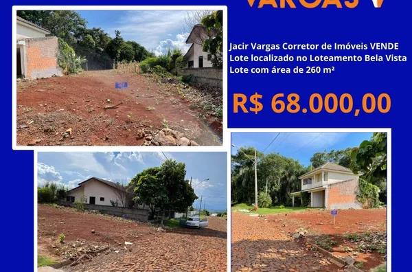 Lote á venda localizado no loteamento Bela Vista