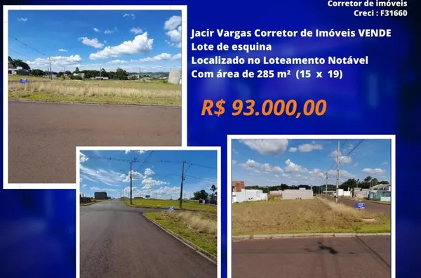 Lote á venda localizado no loteamento Notável 