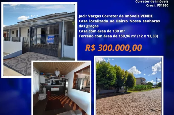 Casa á venda localizada no Bairro Nossa senhora das Graças