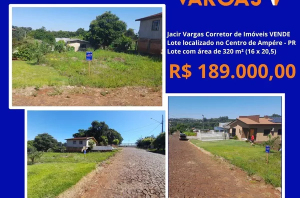 Lote á venda Localizado no Centro de Ampére - Pr