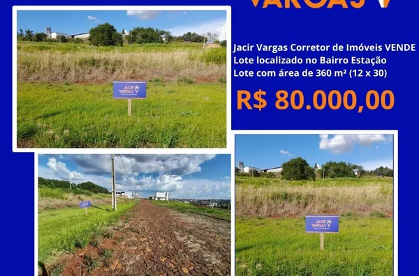 Lote á venda localizado no Bairro Estação 