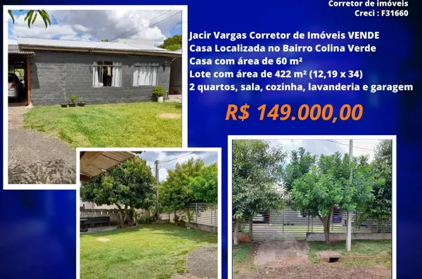 Casa á venda localizado no Bairro Colina verde 