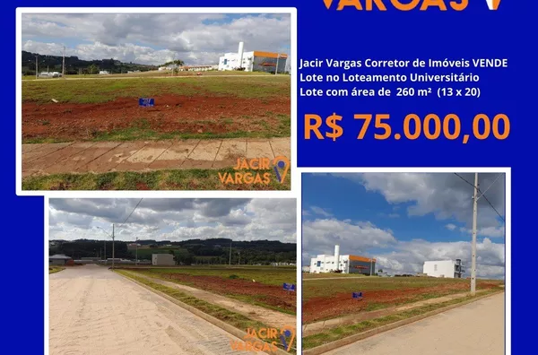 Lote á venda localizado no Loteamento Universitário 