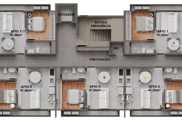 Apartamento 604 Ed. Pinot Noir, para venda,  Parzianello, Pato Branco