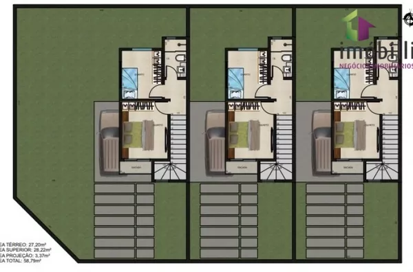 Sobrado com 02 Quartos no bairro Fraron para venda