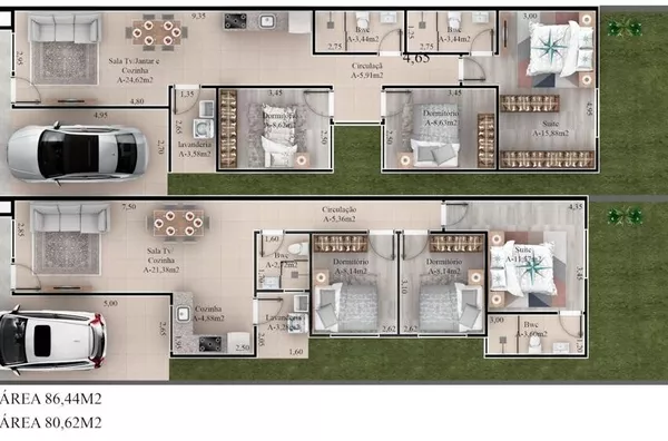 Casa com 03 Quartos sendo 01 suíte, no Bairro Fraron