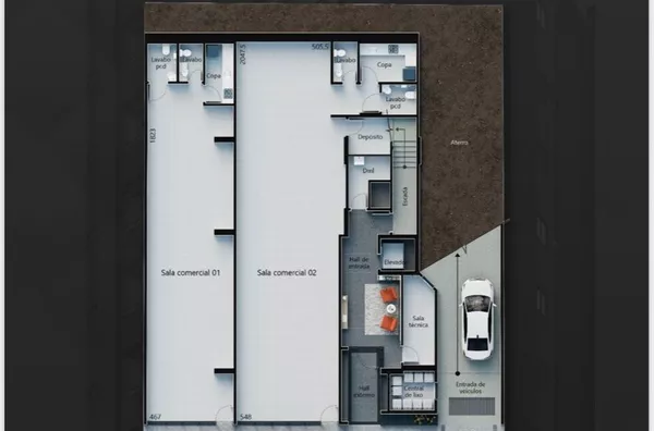 Sala comercial 02 Ed. Opala para venda,  Centro, Pato Branco